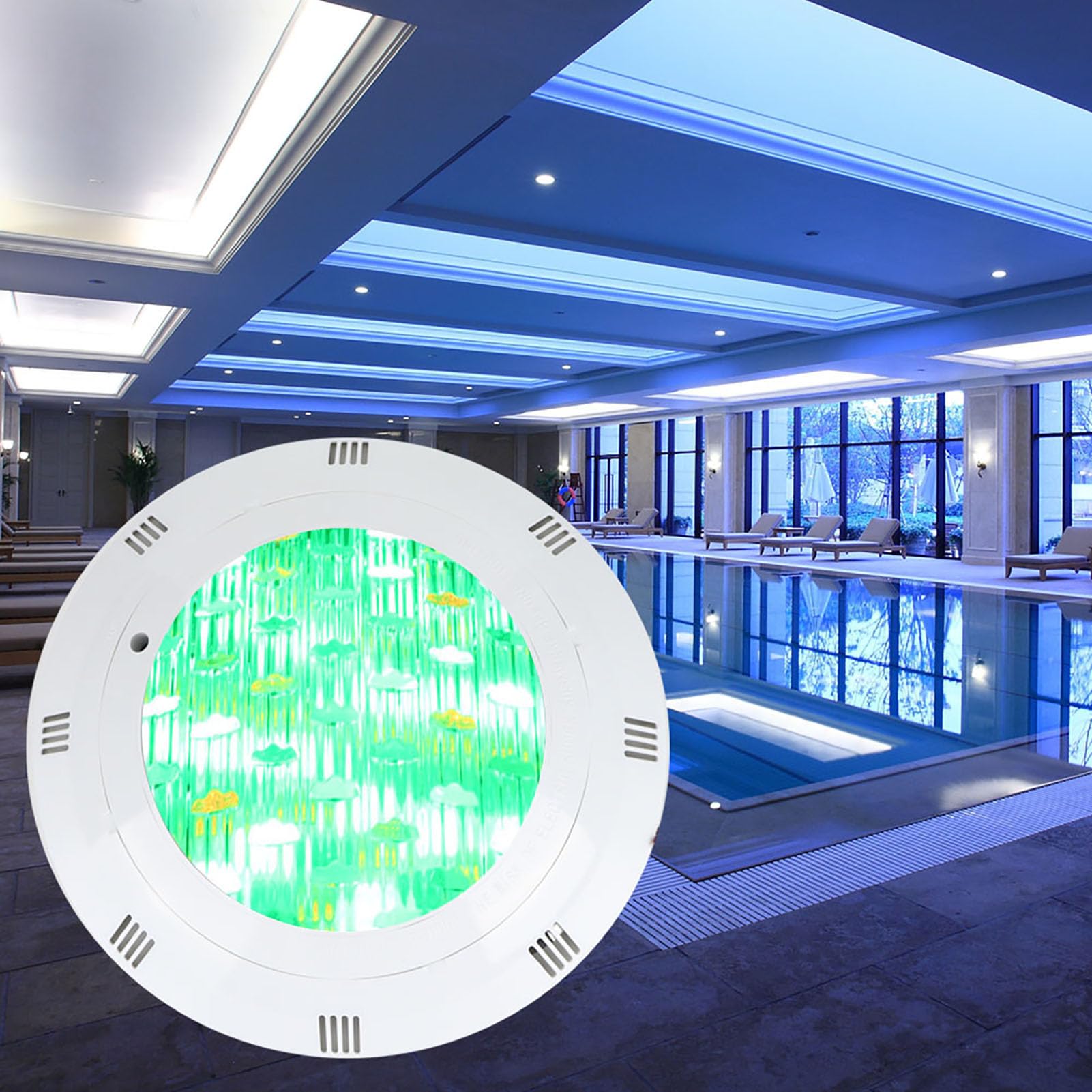 72W 360LED Poolbeleuchtung Unterwasser Licht, Wasserdichte Farbwechsel LED Light, Wiederaufladbar Unterwasserbeleuchtung für Schwimmbad, Teich, Brunnen
