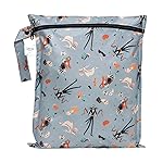 Bumkins Disney Waterproof Wet Bag for Baby, Travel, Swim Suit, Cloth Diapers, Pump Parts, Pool, Beach, Gym Clothes, Toiletry, Hook to Stroller, Daycare, Zip Reusable Wetdry, Nightmare Before Christmas
