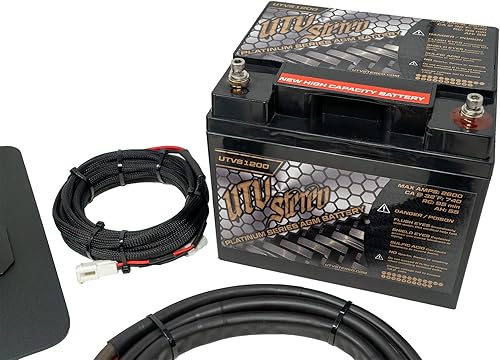 Miniatura 3 de Kit de segunda batería Can-Am Defender, Kit de segunda batería UTV Stereo con batería AGM de 1200 ca, montaje, aislador, cables y herrajes (NO