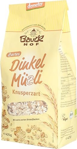 Bauckhof Dinkel Müsli, Knusperzart (1 x 425 g) 1er Pack