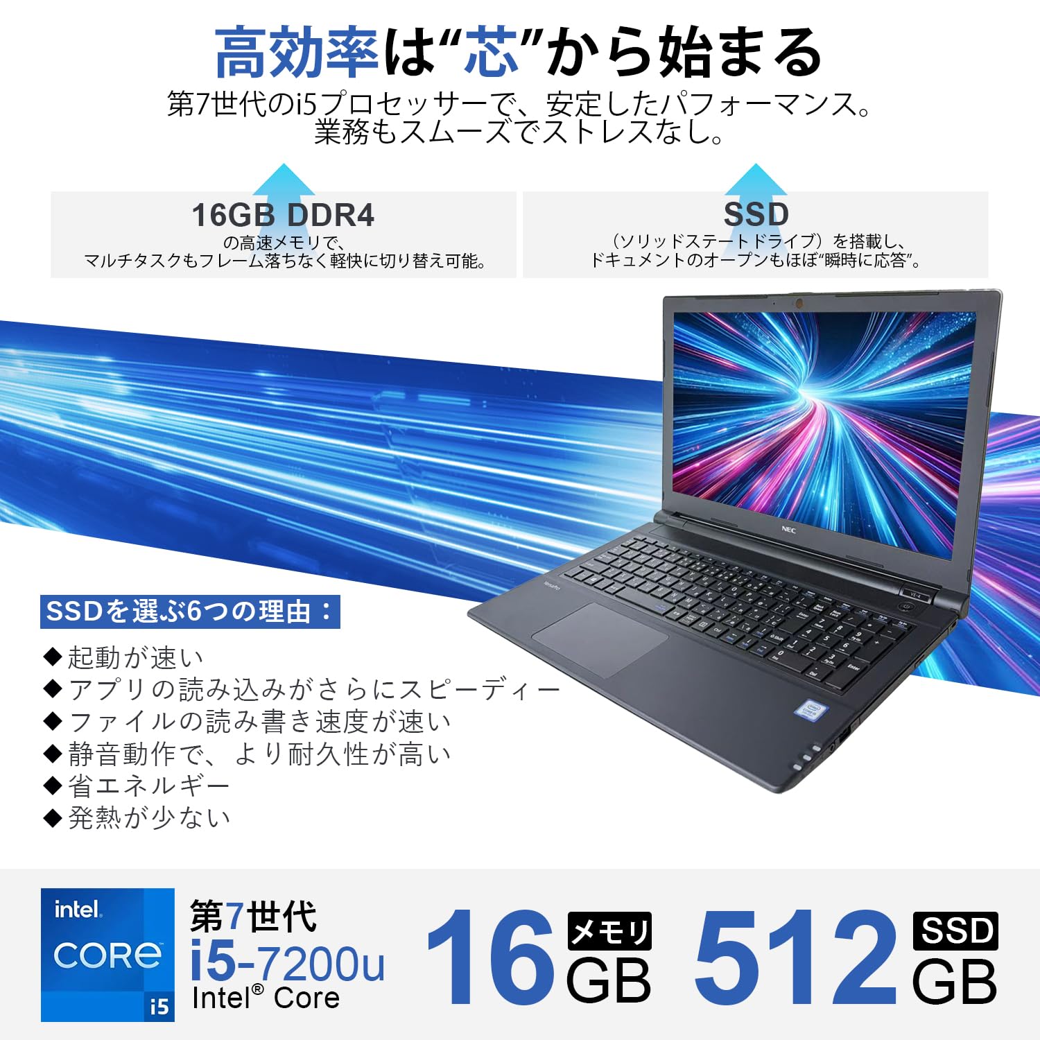 DVD搭載 15 NEC i5-7200U 16GB SSD256GB オフィス Amazon.co.jp: 【整備済み品】NEC ノートパソコン 中古 VKT25/i5-7200u