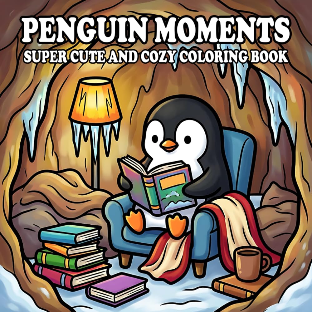 Penguin Coloring Book: Cute & Cozy Penguins for Relaxation and Fun