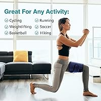 Vista 2 de Soporte para muslo, soporte de cuádriceps de isquiotibial y envolturas para muslos, soporte de manga de compresión ajustable para músculos