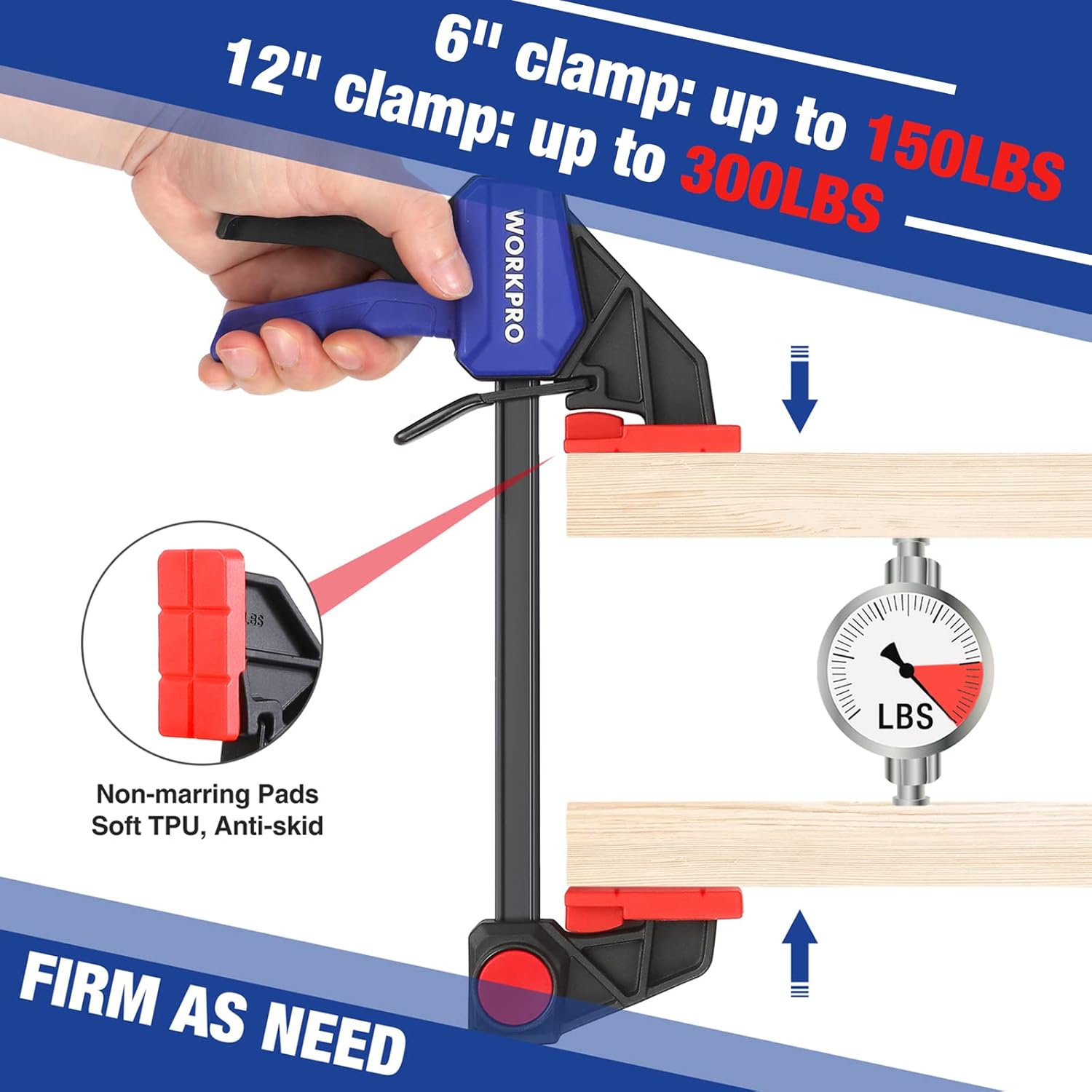 6”/12” Bar Clamps + Folding Roller Stand - 