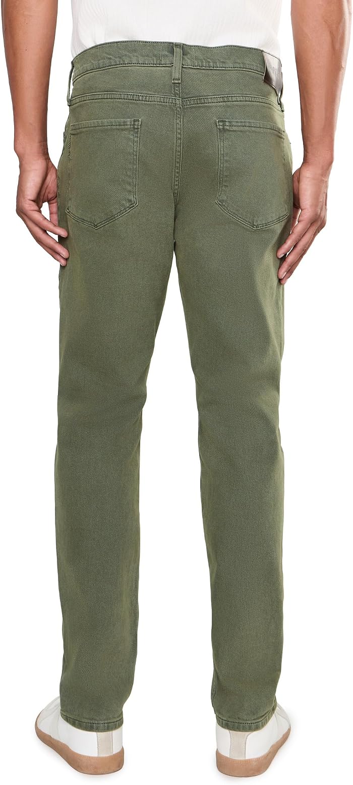 Мужские джинсы Paige Federal 32" Heritage Slim Straight Fit, цвет: Оливковый — фото 4