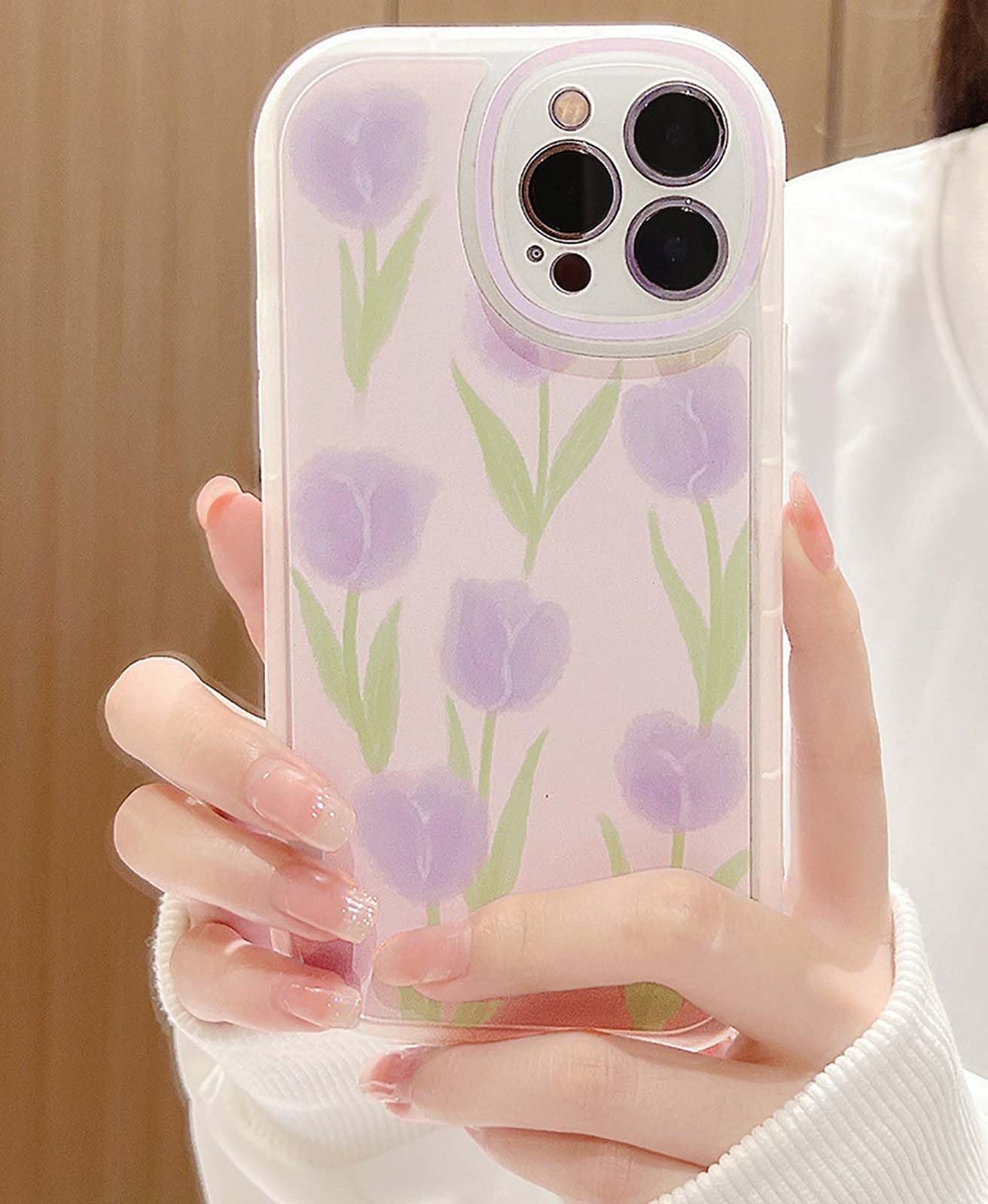 Custodia IPhone 11 Pro Con Fiori E Glitter - TPU Morbido Antigraffio E Antiurto Per Donna - Foto 9