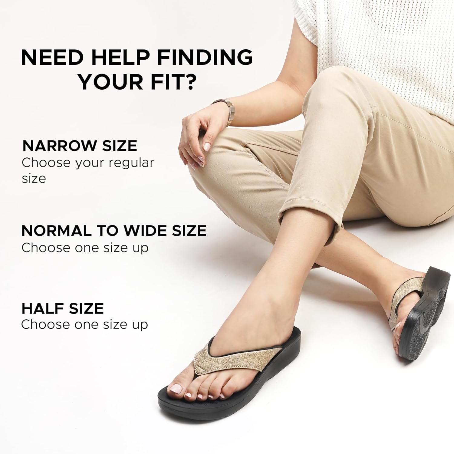 AEROTHOTIC Comfy Flip Flops for Women with Arch Support Orthotic Footbed Stylish Faux Leather Padded Straps with Soft Toe Post & Non-Slip Sole Slip On Casual Indoor and Outdoor Ladies Sandals - Image 3