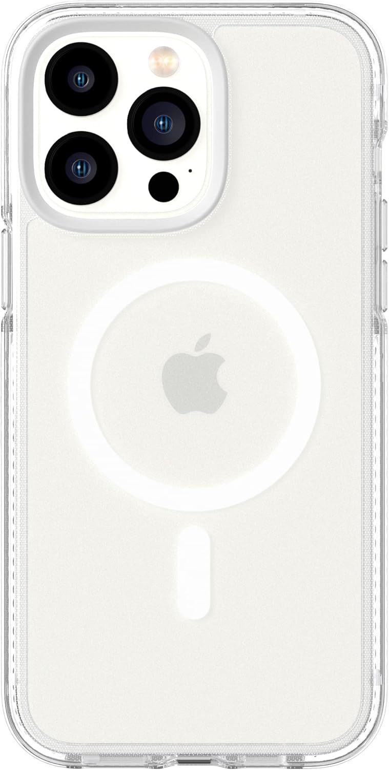 Tech21 iPhone 14 Pro MAX EVO Crystal Compatible con MagSafe® – Funda Transparente Absorbente de Golpes y Resistente a los arañazos con protección múltiple FlexShock de 16 pies
