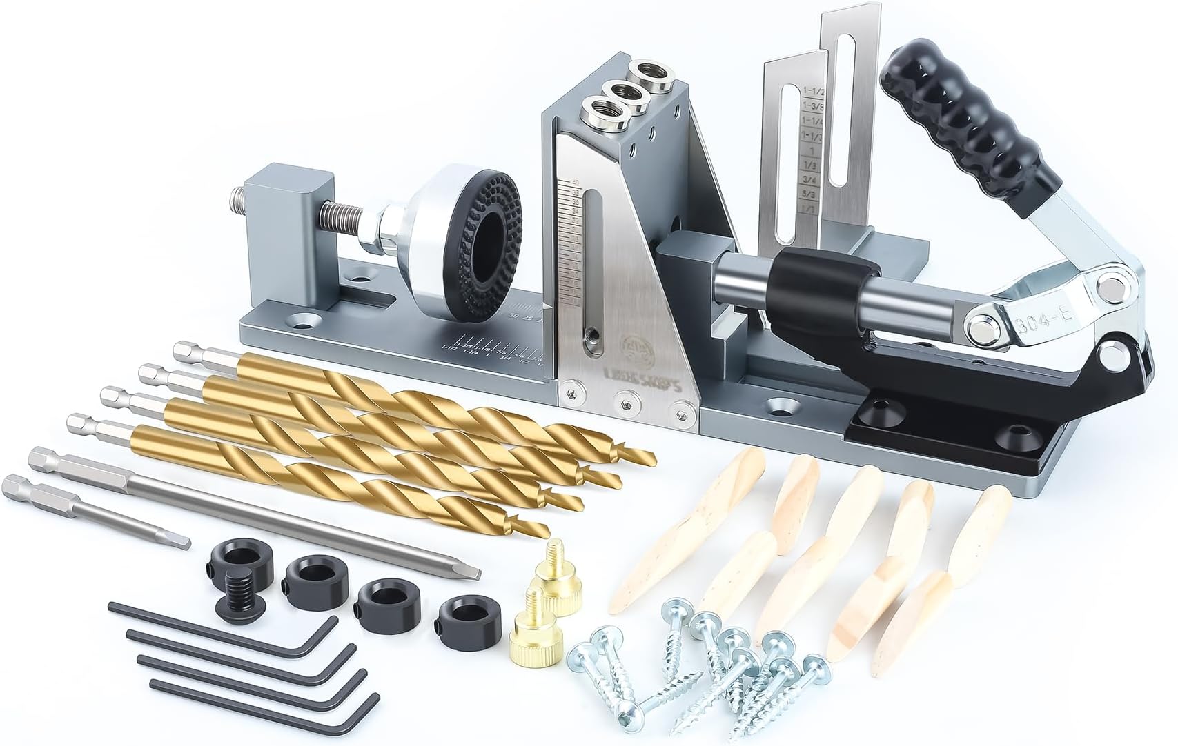 Dowel Jig X for Angled Dowel Joints, Dowel Jig Kit with Drill Bit, Hex