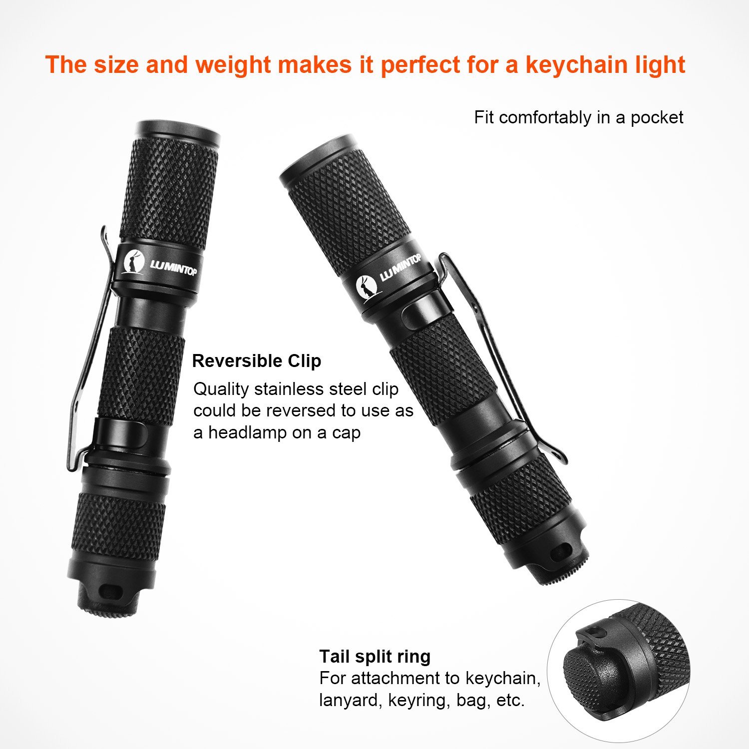 Lampe De Poche LUMINTOP Tool AA 2.0 - Ultra Lumineuse - Porte-clés EDC
