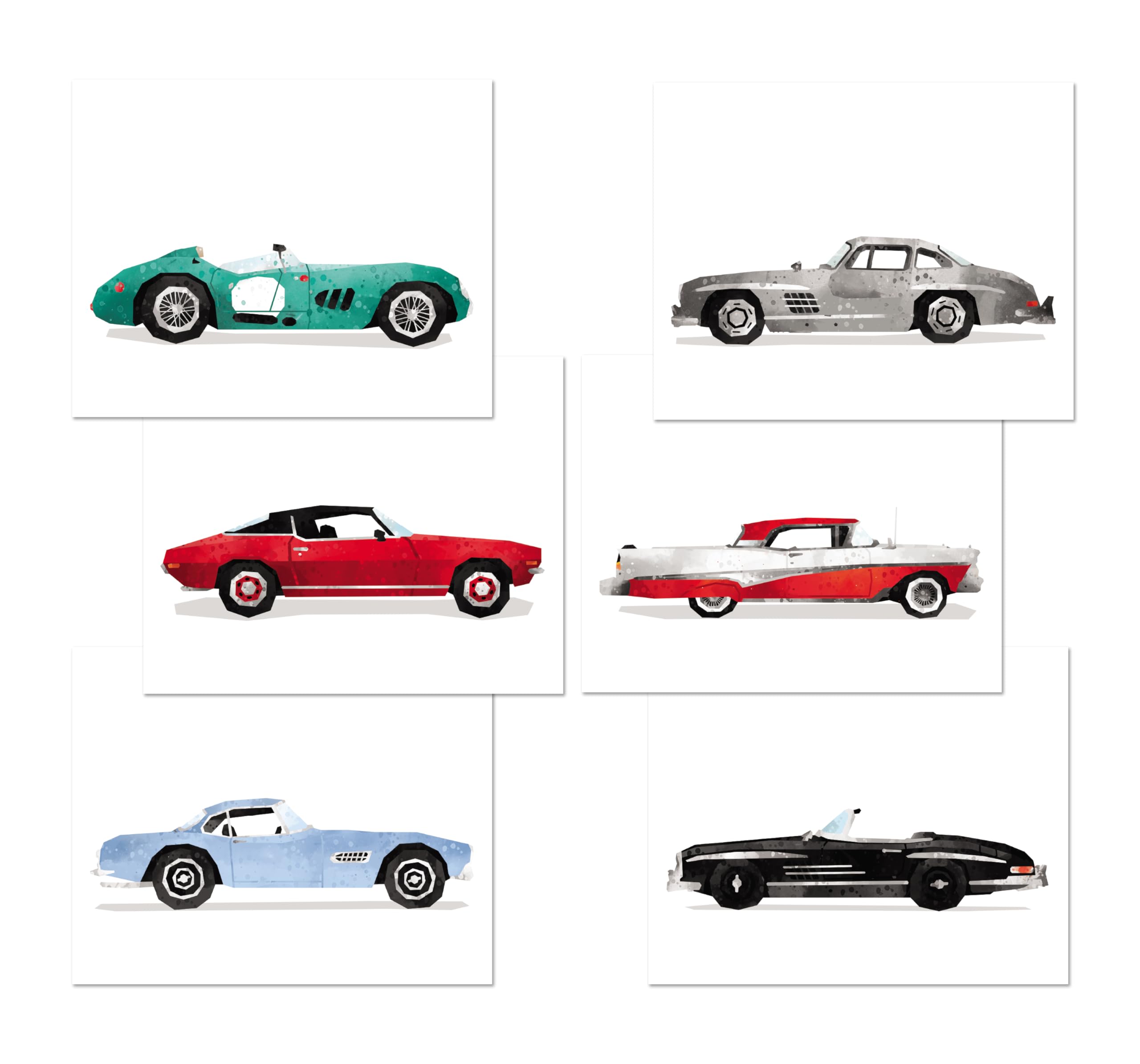 Classic Vintage Cars Wall Art Decor Set Of Posters Desertcart