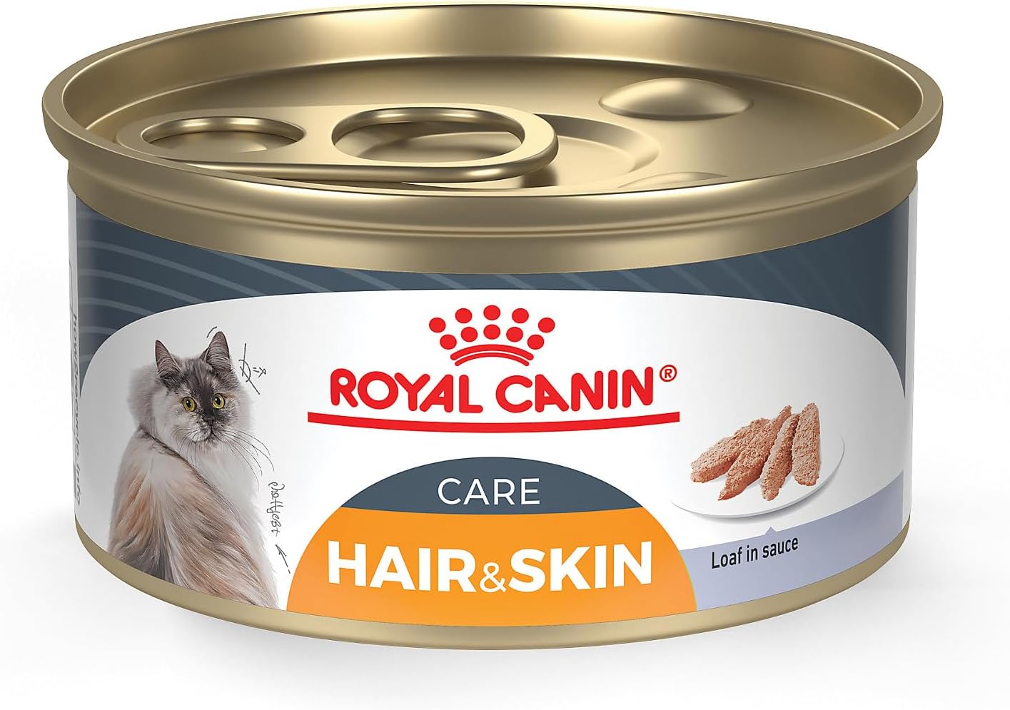 Royal Canin Feline Care Nutrition Hair & Skin Care Adult Loaf in Sauce Cat Food, 3 oz (Pack of 24)