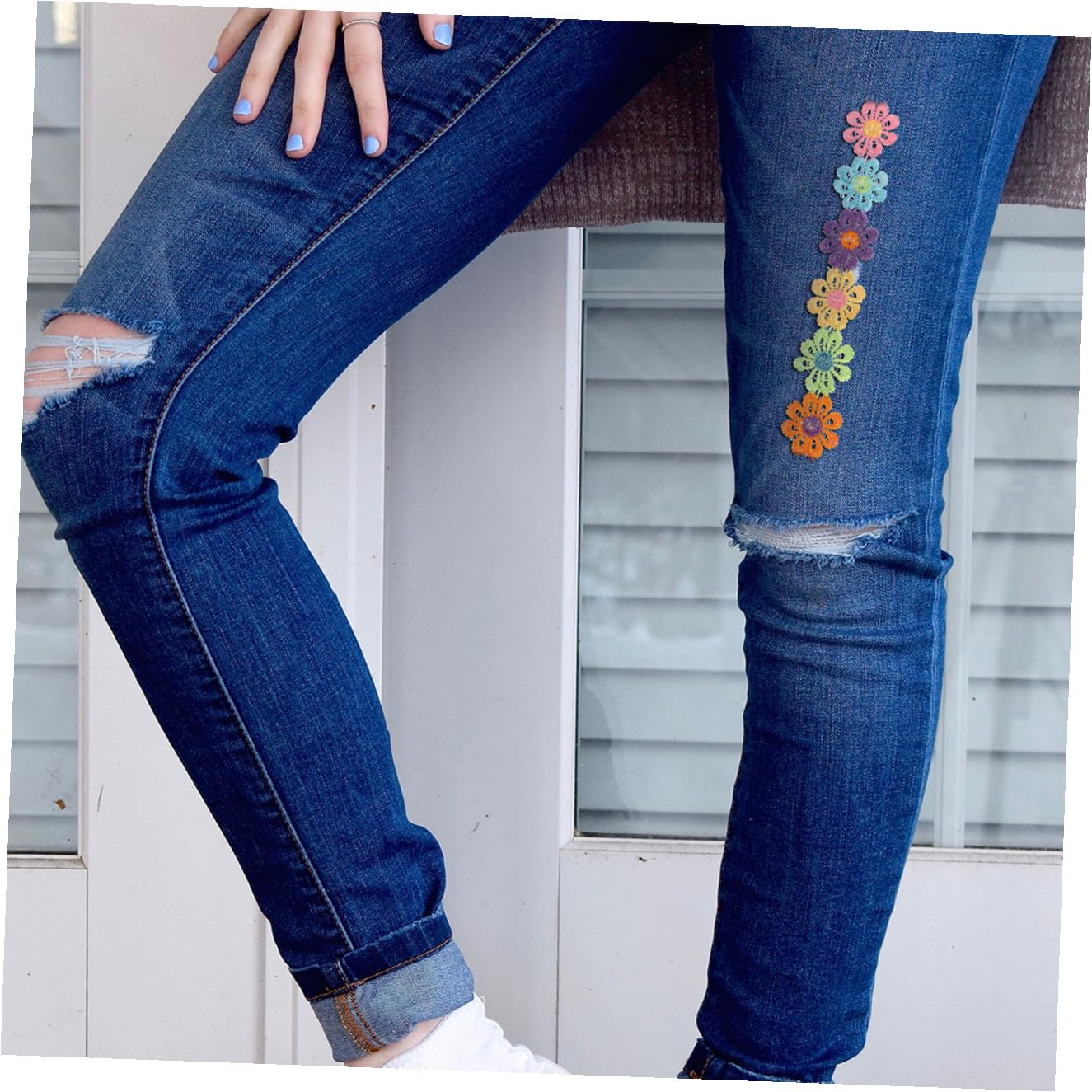 TEHAUX 2rollos Cinta De Encaje Floral De Yardas Para Decoración De Ropa Manualidades y Accesorios De Costura Para Bodas y