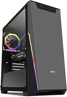 NOX XTREME PRODUCTS Infinity Sigma -NXINFTYSIGMA- ARGB ATX- Mi-tour Micro ATX-ITX, ventilateur ARGB Rainbow 120 mm préinst...