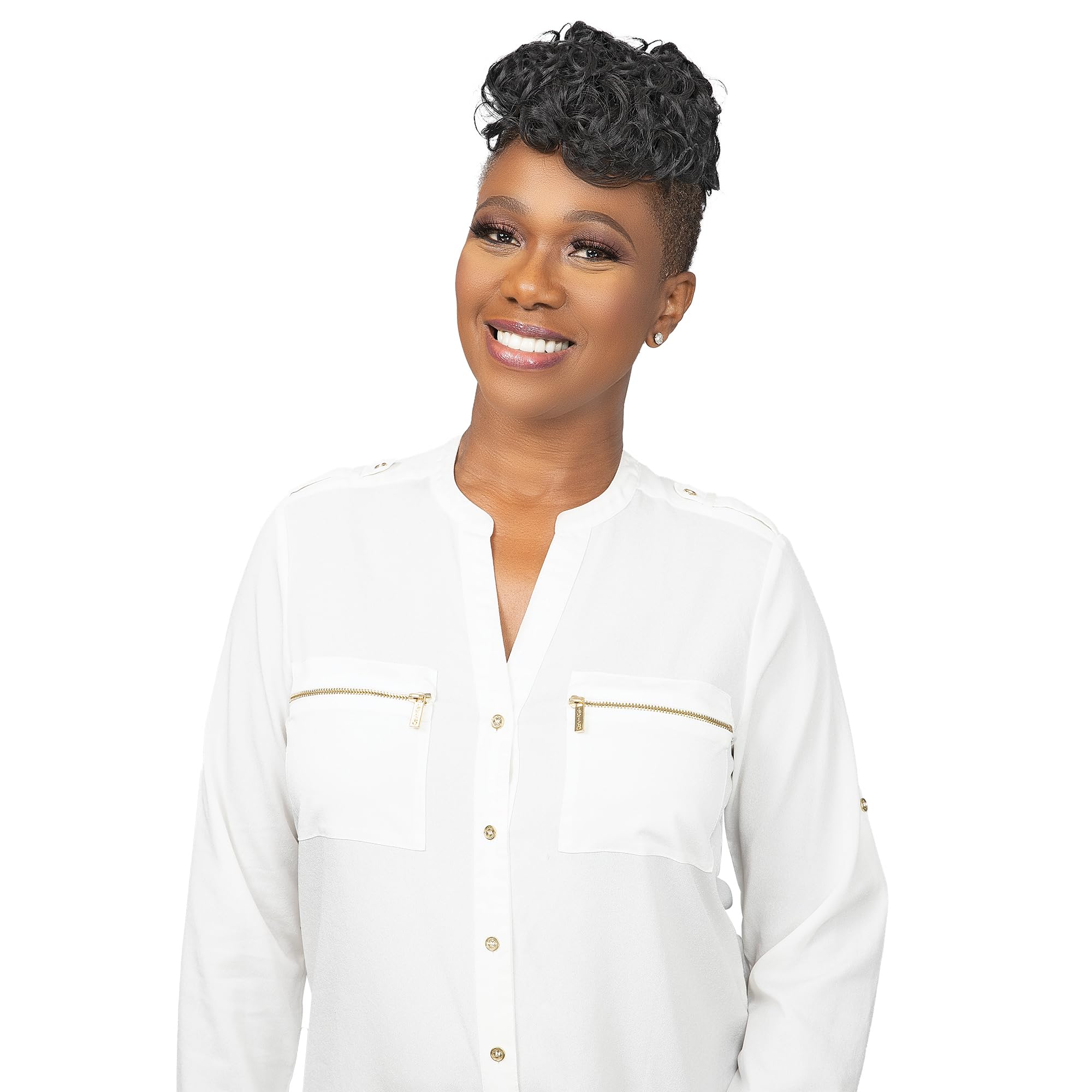 Janet Collection REMY ILLUSION - Accordion Wiglet - Soft Wavy Curl Pattern - Synthetic Hair Piece - (FS1B/30)