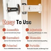 Vista 6 de Door Buddy Soporte de puerta para gatos – Soporte de pestillo de puerta de gato más fácil para mantener la puerta interior abierta para mascotas