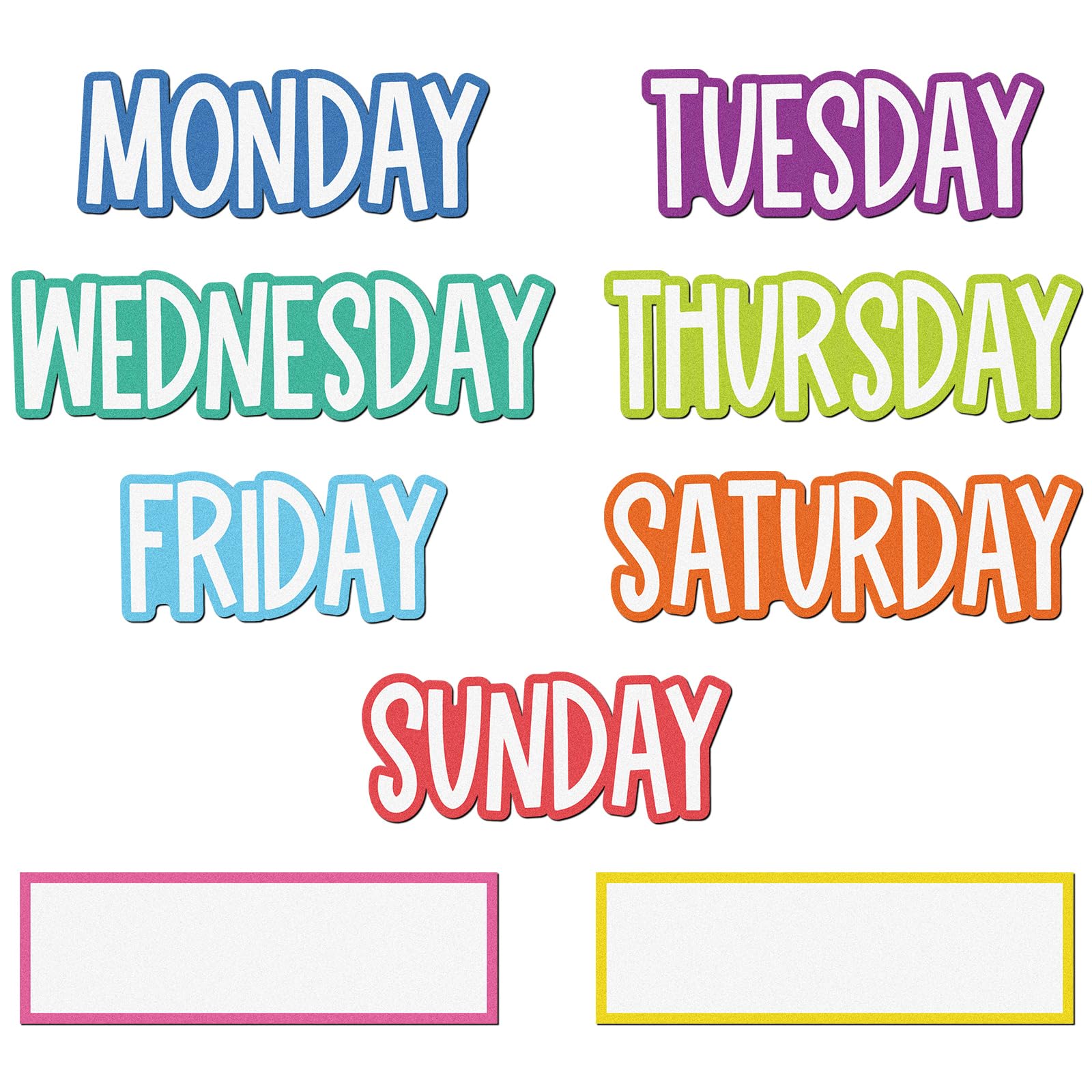 Ireer 9 magneti colorati per giorni della settimana, etichette magnetiche per lavagna bianca, calendario, headliner ispiratori, graziosi magneti decorativi per scuola, casa, armadietto, lavagna bianca