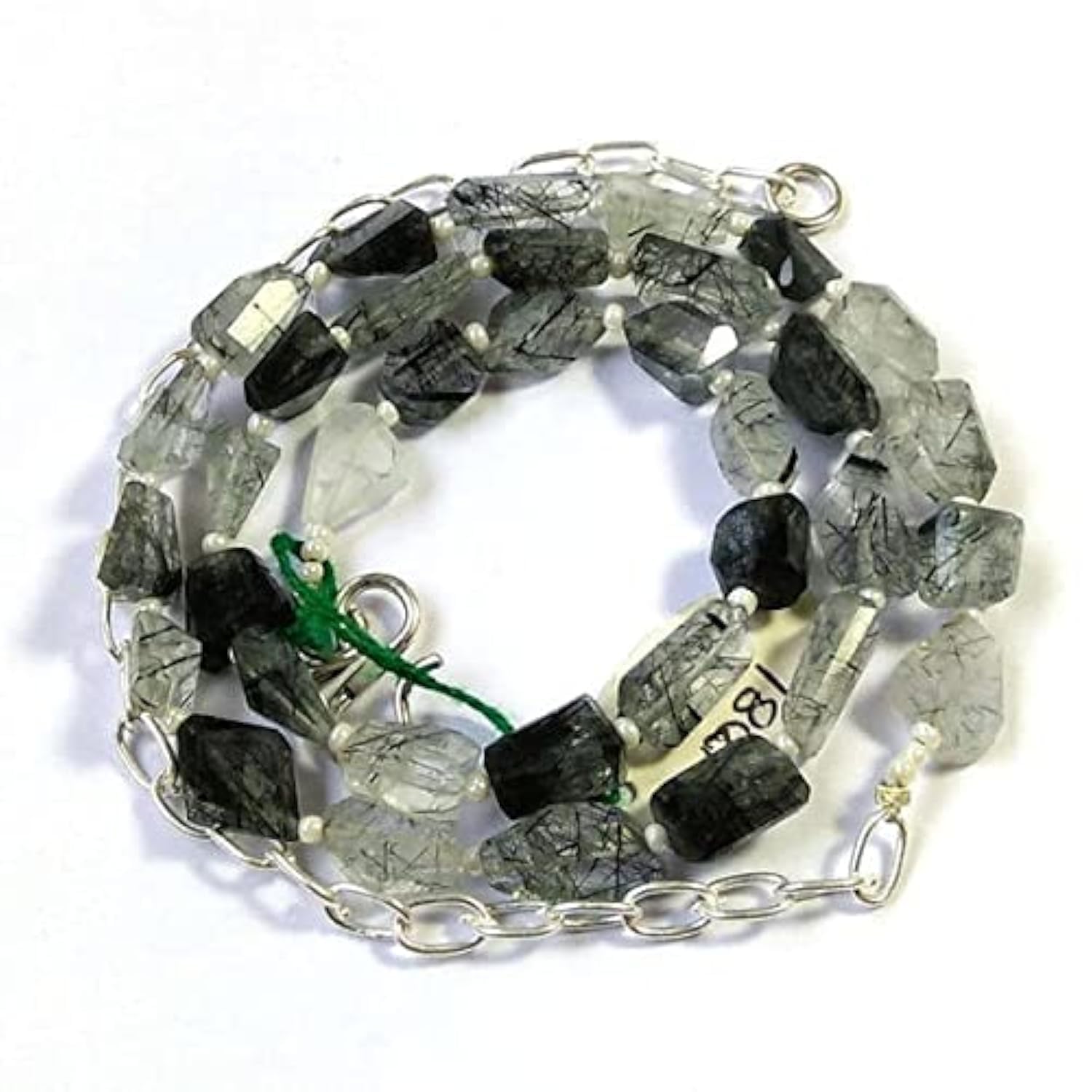 Quartz rutilé noir d'exception, pépites facettées haut de gamme de 10 à 18 mm
