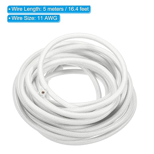 Vista 2 de PATIKIL Cable electrónico 11AWG de 16.4 pies, -30 a 392.0 °F, aislado, resistente a altas temperaturas, cable de silicona flexible eléctrico