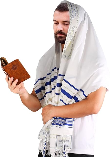 LOVMOV 9 Colors Jerusalem Tallit Messianic Tallit Prayer Shawl New Covenant Prayer Shawl With Talis Bag Messianic Seal Christian Sign Tallit Gifts for Men Women (180cm x 50cm)