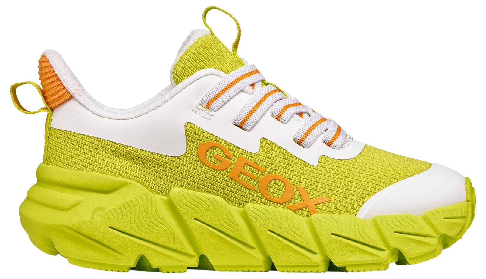 Geox J FLEXYPER Fast Boy Sneaker, Lime/Bianco, 33 EU