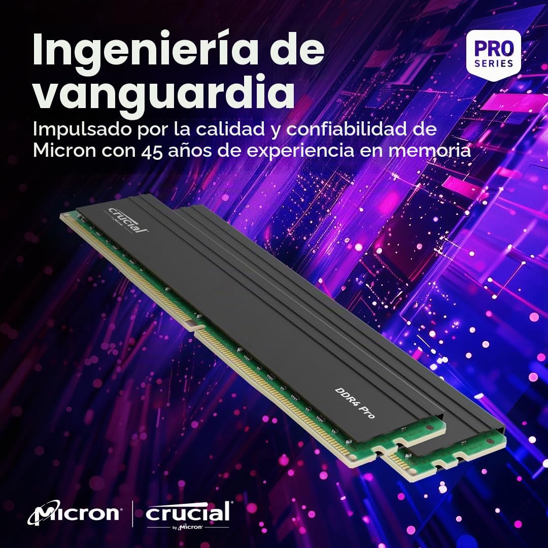 Amazon.com: Crucial Pro CP2K16G4DFRA32A - Kit de Memoria RAM DDR4