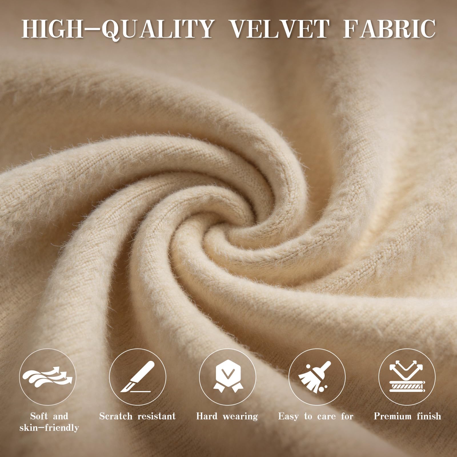 Verdego Silla Gaming con Masaje Lumbar y Reposapiés, Silla Gamer Ergonómica, Tela de Terciopelo, Reclinable 90-125°, Altura Ajustable 10cm, Giratoria 360°, Cadeira Gaming Oficina y Juegos (Beige)