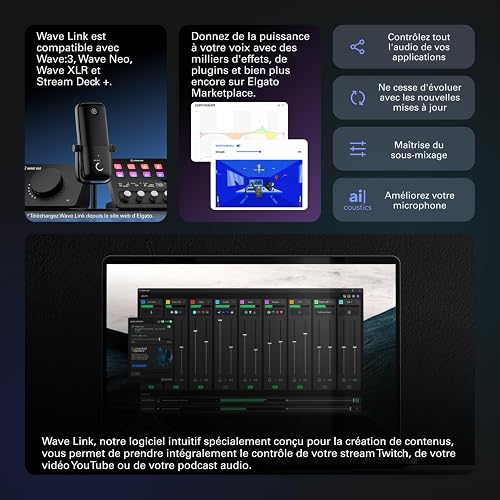 Elgato Stream Deck +, console de mixage, interface de production en direct et de studio, pour créateurs de contenus, streaming et gaming, avec ruban tactile, boutons et touches LCD, compatible Mac, PC - 9