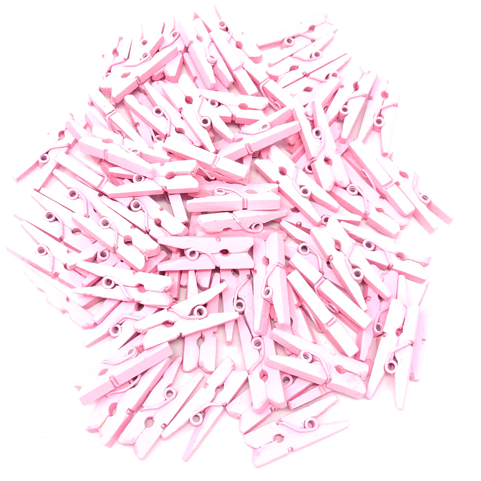 Ark Baby Pink 100 Mini Wooden Pegs (Baby Pink)
