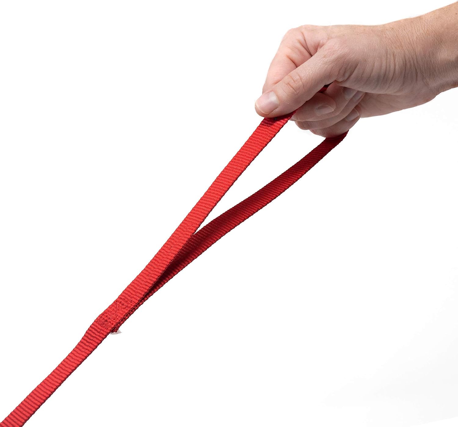 Pawtitas Dog Lead for Medium & Large Dogs - 1.8m Long, Red, Solid Color, Nylon, Clip Closure, 180 cm - Image 4