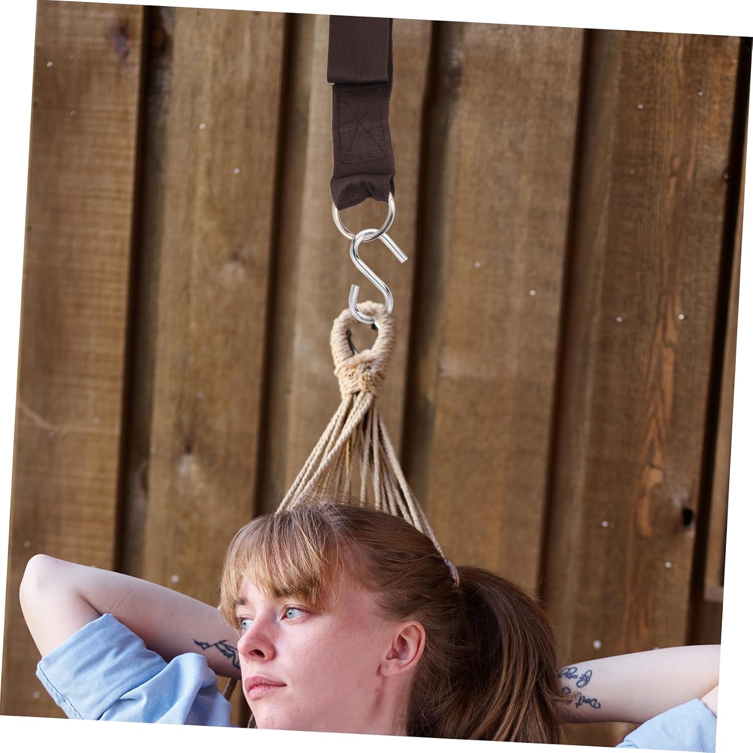 POPETPOP 4pcs Nylon Tree Swing Straps with s Hooks Hammock Hanging Bands for Outdoor Use Tree-Friendly Design for Camping and Swing Activities