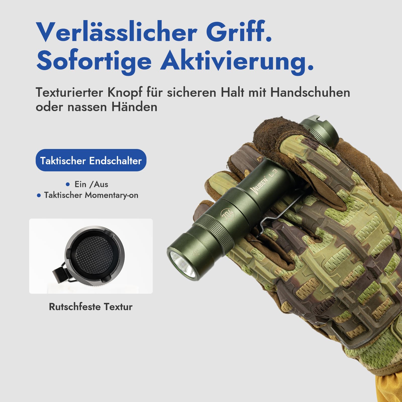 WUBEN L3 Taschenlampe LED Aufladbar, 3000 Lumen Extrem Hell Akku Taschenlampe, Dual-Wege USB C Aufladbar 7 Modus, IP68 Handlampen für taktische/Outdoor/Hund spazieren, Werkzeug Geschenke für Männer