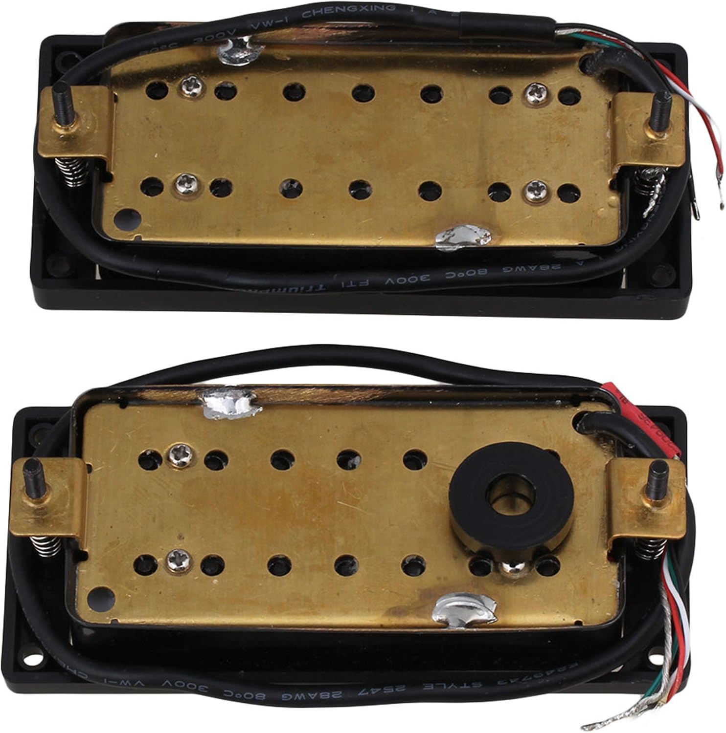 Mxfans Black Bridge & Neck Humbucker Pickups for 7 String Electric Guitar Pack of 2 image 3