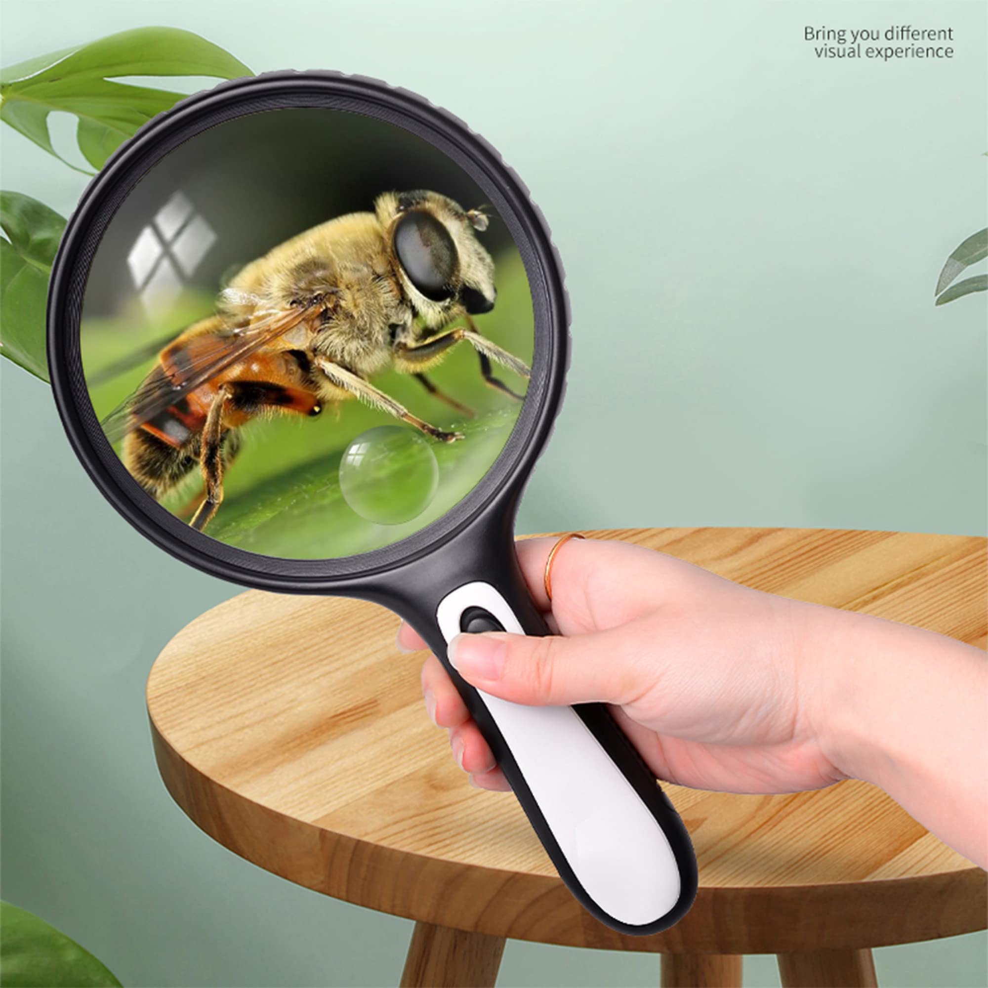 Lighted Magnifying Glass Handheld,3-30X / 60X Large Magnifying Glass with Light,Led Magnifiers for Seniors,Reading Books, Medicine Bottle Small Font - Image 6