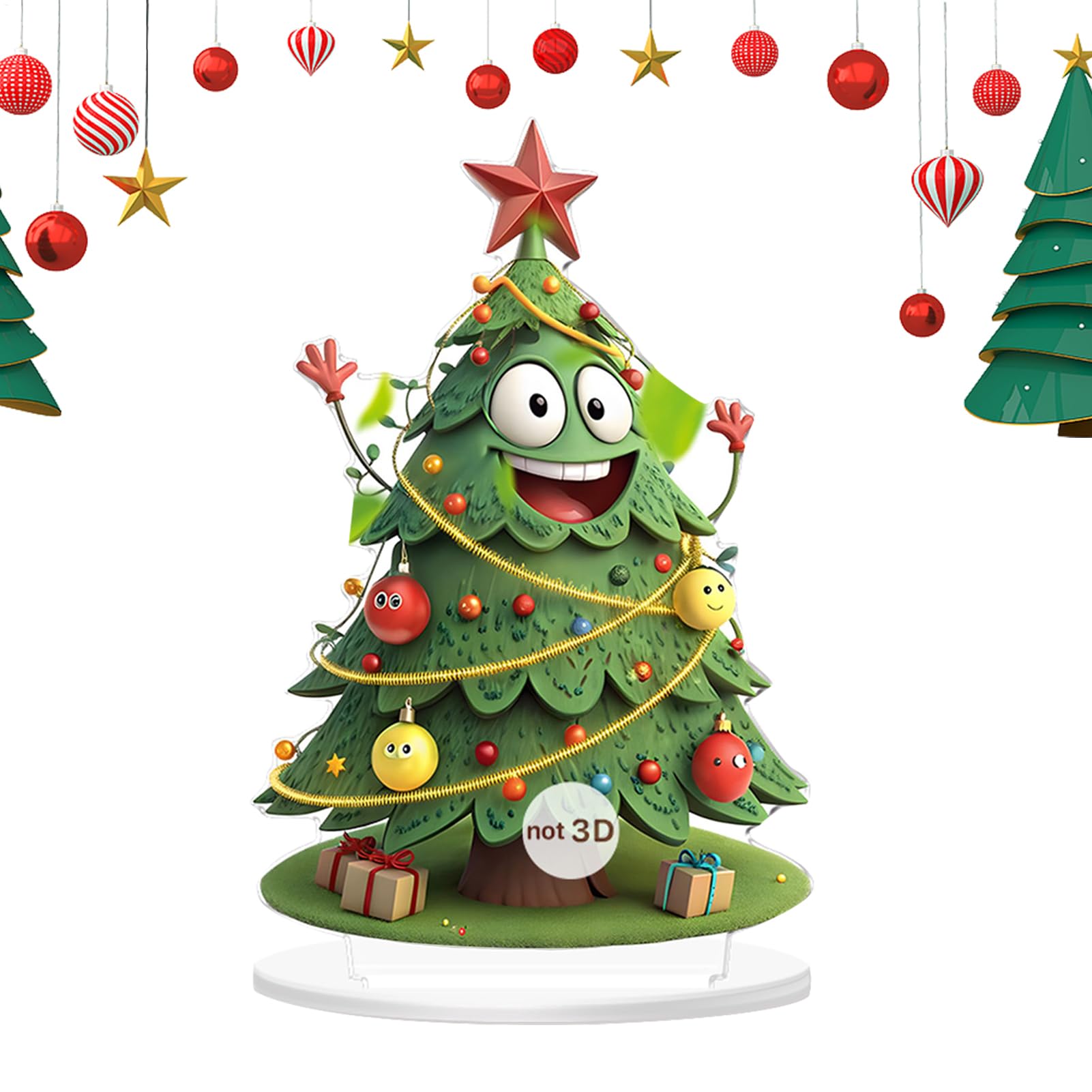 Décorations de Noël d'intérieur 2D pour réveillon en salle à manger
