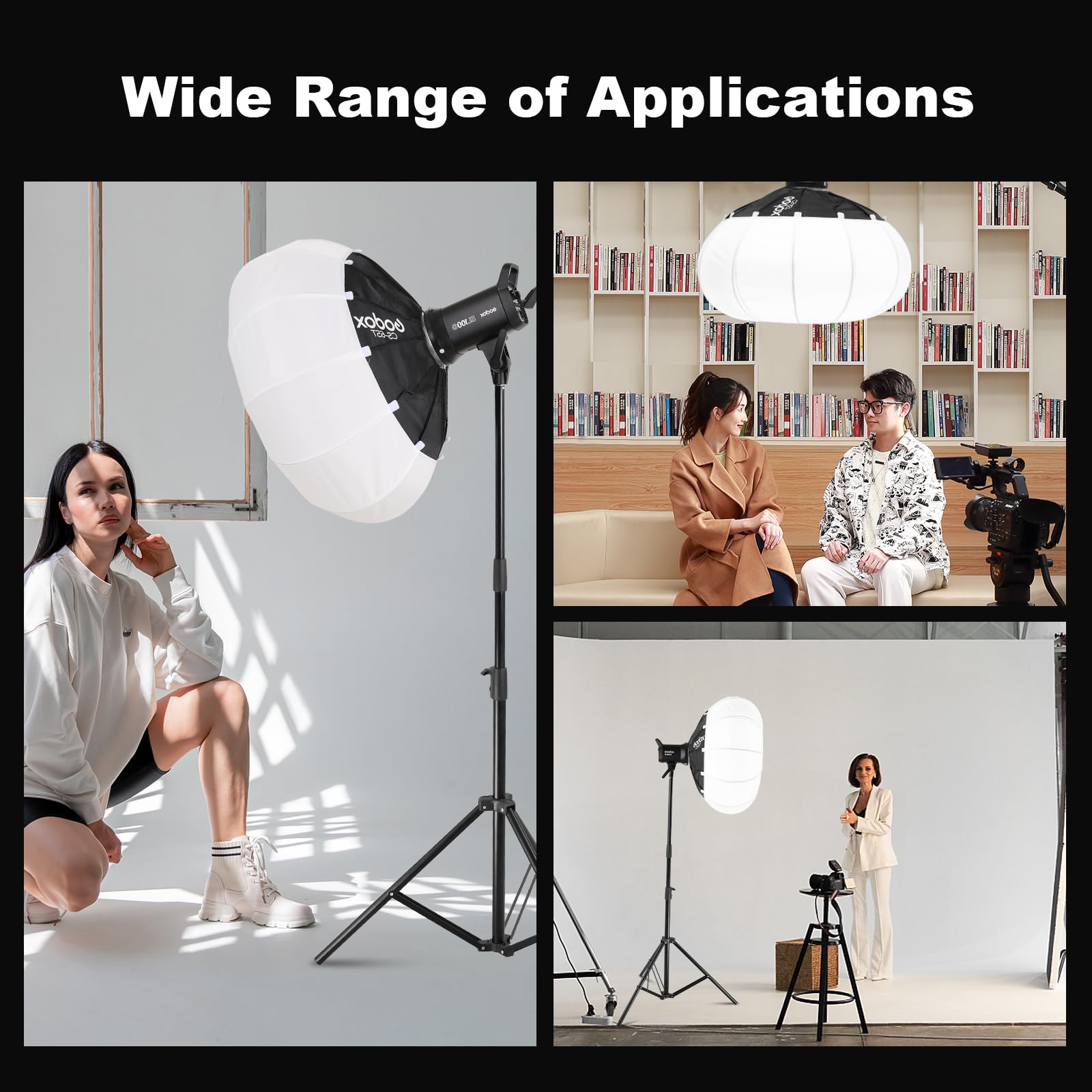 Softbox Cầu Chinabal Godox 65cm và 85cm CS-65D, 85cm CS-85D Kim Loại