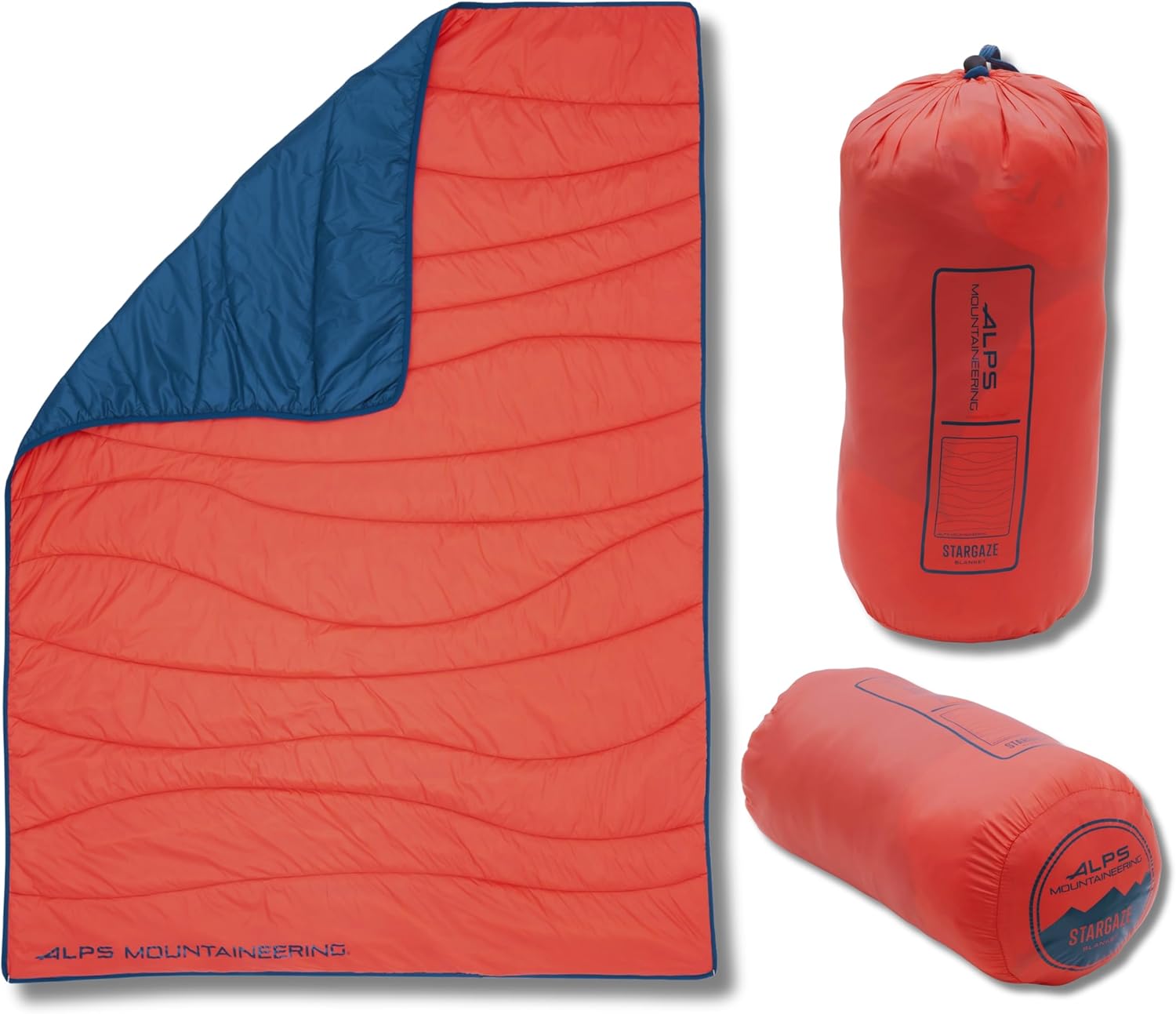 ALPS Mountaineering Stargaze Blanket – Lightweight Insulated Camping Blanket with TechLoft Silver Fill, Water-Resistant Nylon Shell & Compact Stuff Sack for Travel & Outdoor Use