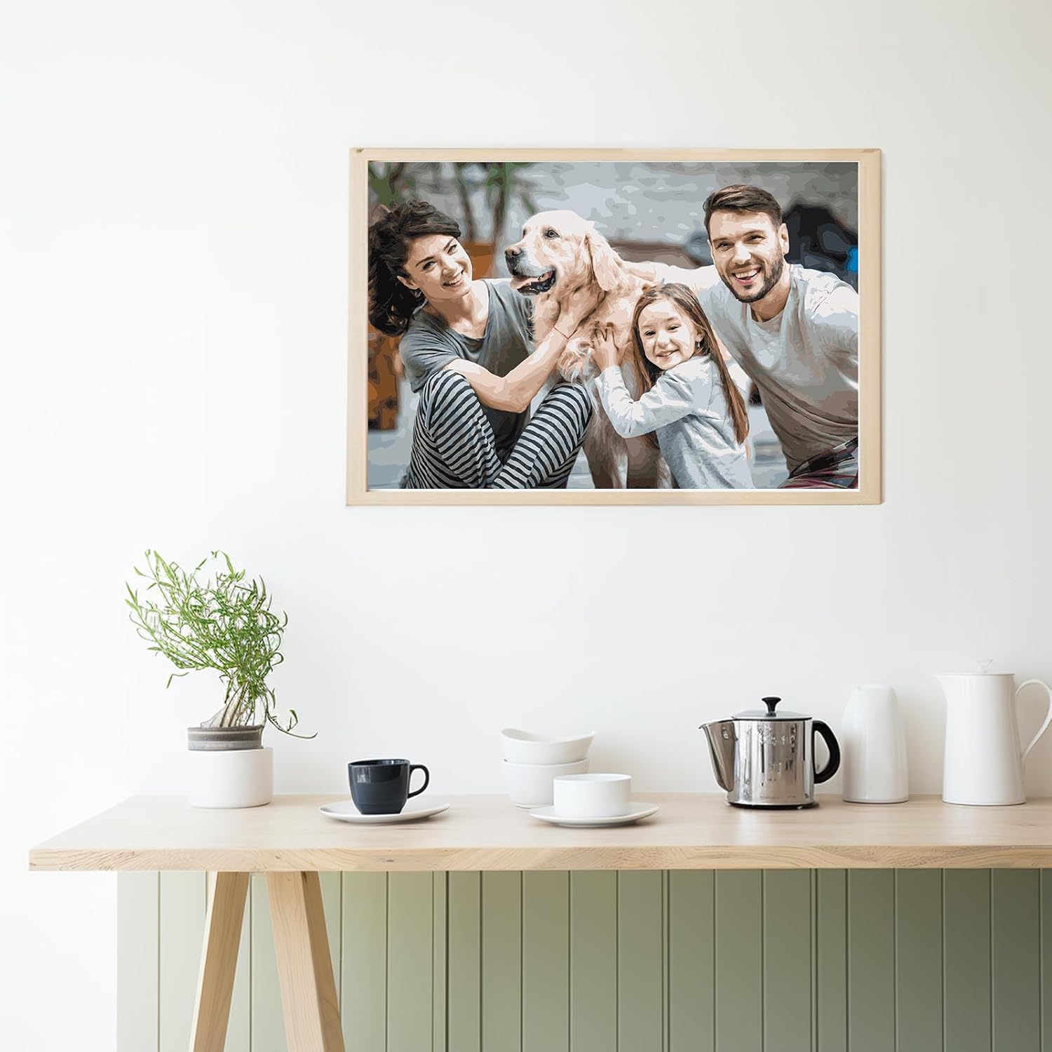 24/36/48 Colors Custom Paint by Numbers Kit for Adults - Personalized Canvas Paint by Number for Beginners, DIY Selfie Painting Kit, Create Unique Wall Art with Photo of Family, Loved Ones or Pet