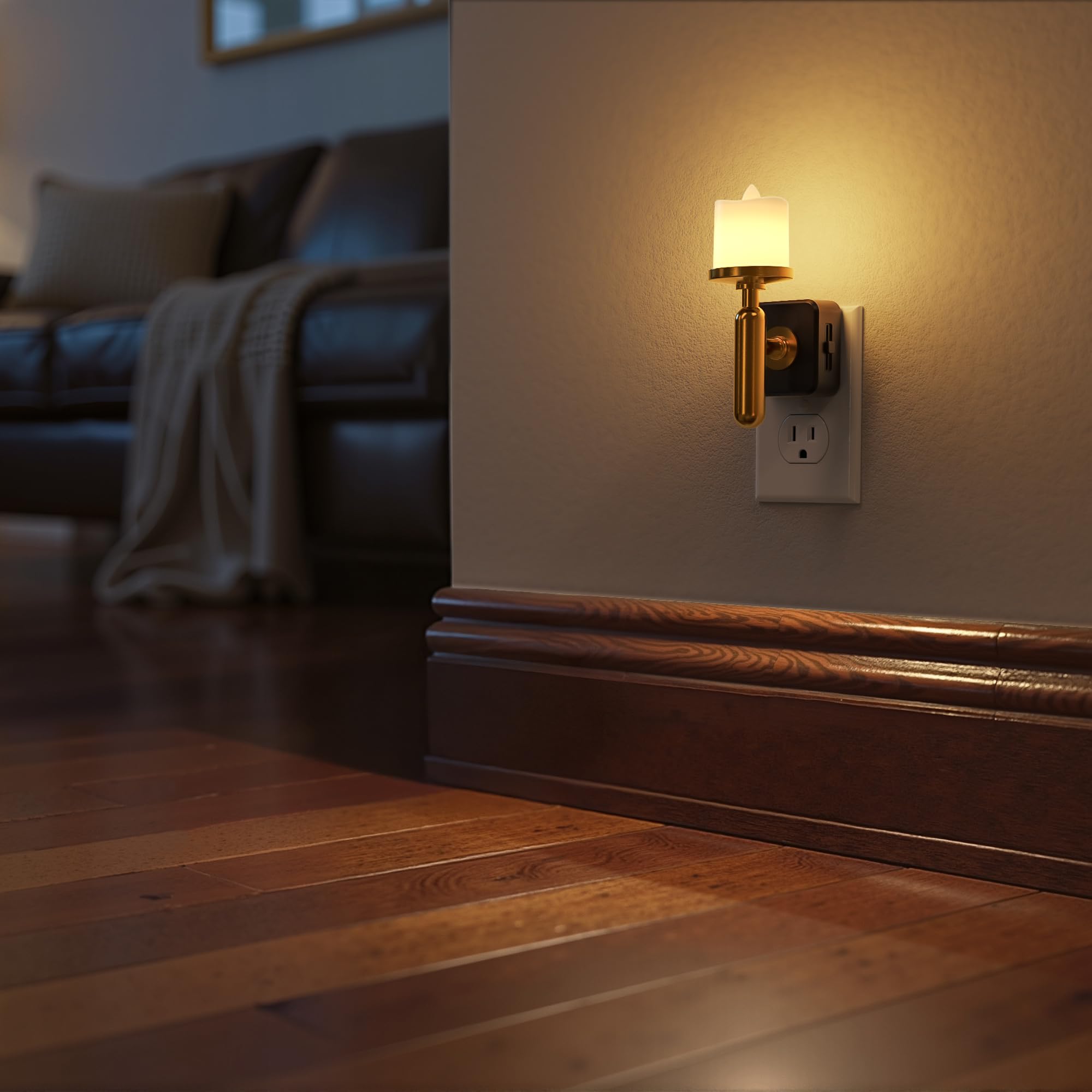 Briignite Luz nocturna sin llama, luces nocturnas enchufables en la pared, luz nocturna LED con sensor de luz, luz nocturna regulable de 0 a 100 lúmenes, luz nocturna blanca suave de 3000 K para baño