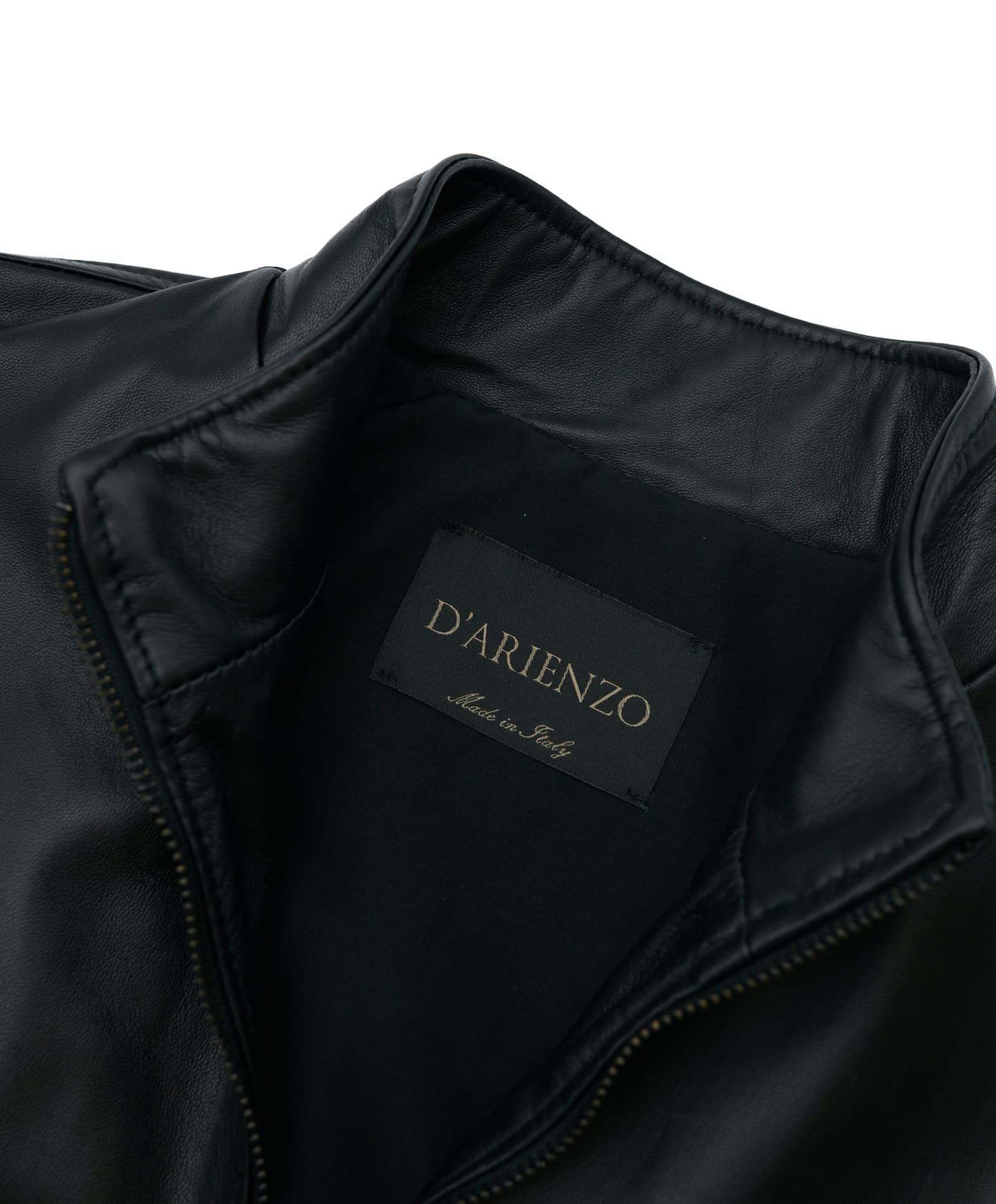 D'Arienzo Bomber Pelle Testa di Moro Uomo Giacca Primavera Vera Pelle Made in Italy 106