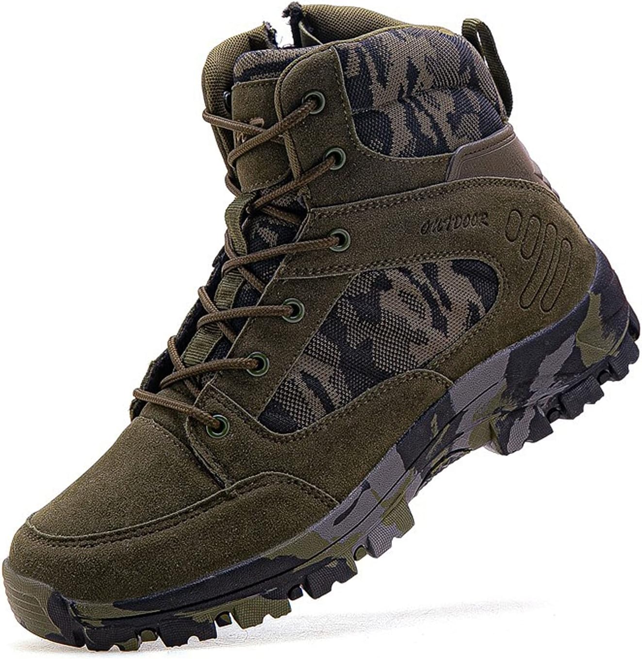 Yytcsjz High-Tops Combat Shoes, Tactical Boots, Outdoor Jungle Desert Camouflage Military Boots, Suitable for Outdoor, Leisure, Work, Walking, Hiking, Running