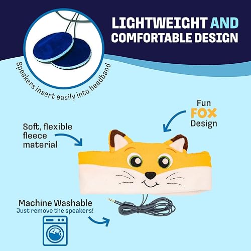 Miniatura 3 de CozyPhones Auriculares para niños, auriculares con diadema para niños bebés y niños pequeños de 1 a 3 años, accesorios de viaje elásticos y cómodos