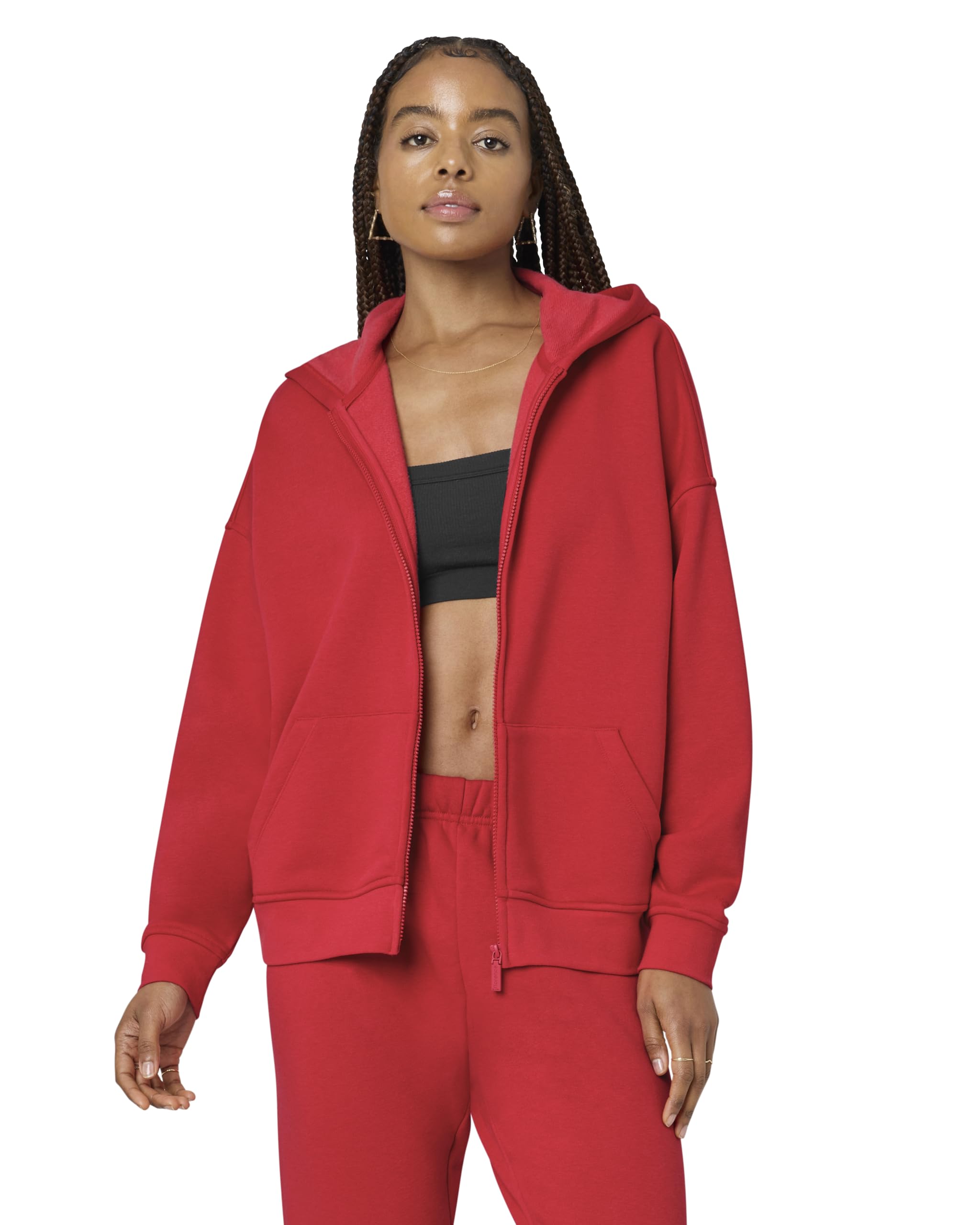 florence by mills Women's Cozy Crush Oversized Zip Hoodie