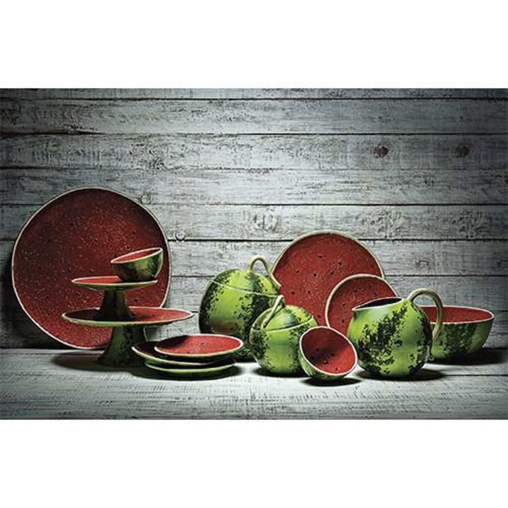Bordallo Pinheiro Watermelon Fruit / Dessert Plate, 8.25