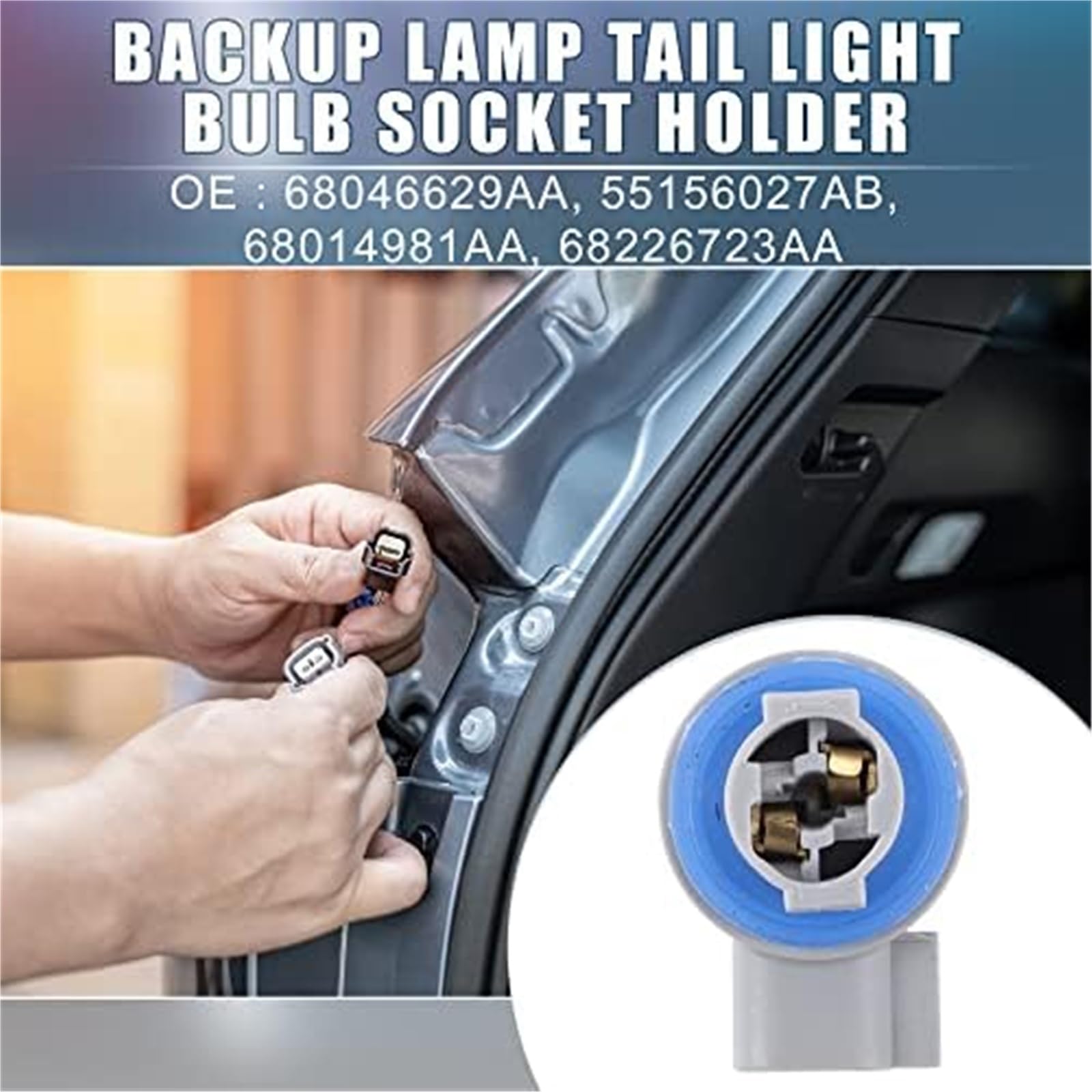 Lampa boczna samochodu, lampa stopu, lampa cofania, gniazdo żarówki tylnego światła, uchwyt 68046629AA 68226723AA, do DODGE, do Ram, 1500 2500 3500 2002-2018 Obudowy oświetleniowe