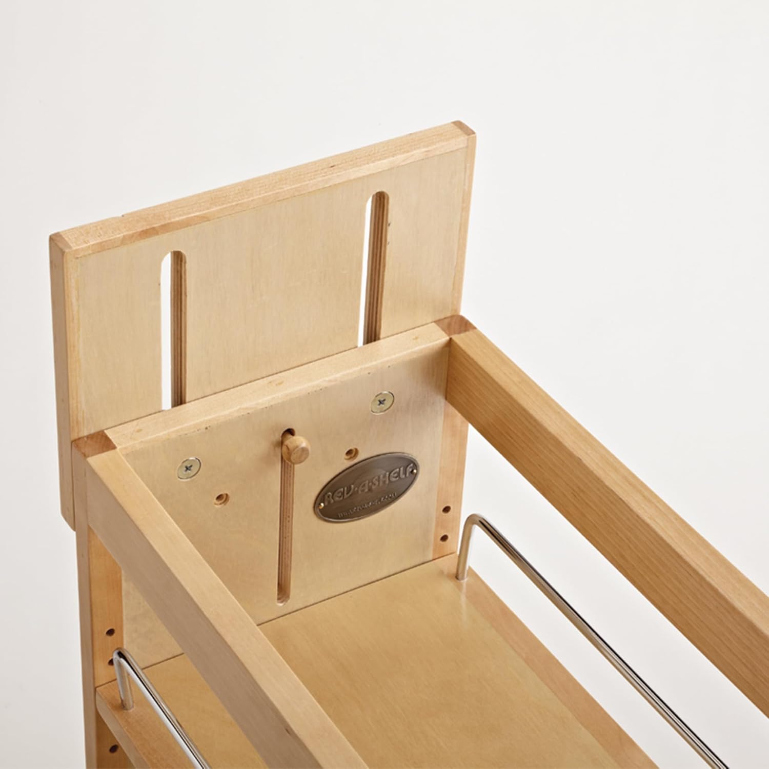 Rev-A-Shelf 8.75" Paper Towel Pullout Organizer, Wood Base Kitchen Cabinet Storage with Soft-Close Full Extension Slides, 448PTH-BCSC-8C