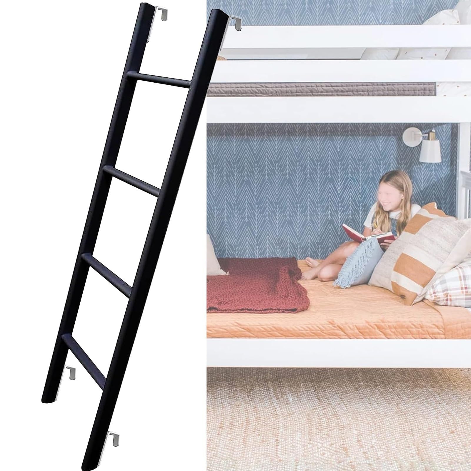 Escalera universal para literas altas que soluciona la falta de espacio