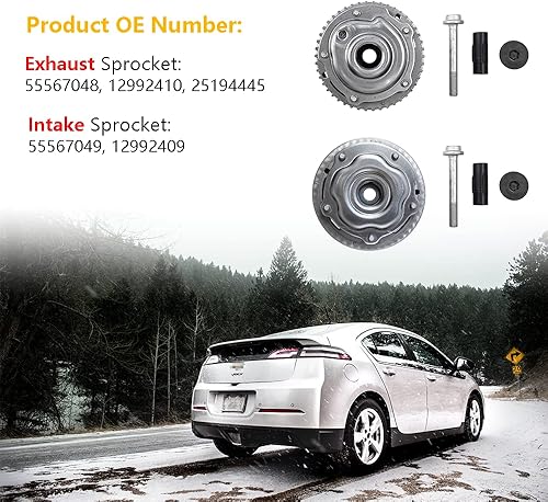 Miniatura 6 de Fase de leva variable con piñón y engranajes de árbol de levas de admisión y escape  Compatible con Chevrolet Aveo5, Pontiac G3, Saturn Astra 1.6L