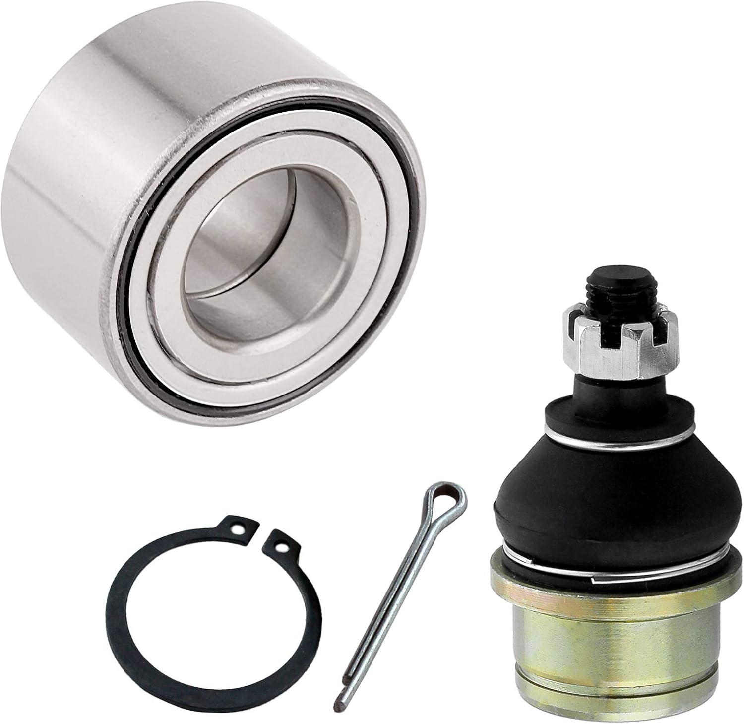 Caltric Front Wheel Knuckle Ball Bearing and Ball Joint Compatible with Honda 91051-HR3-A21