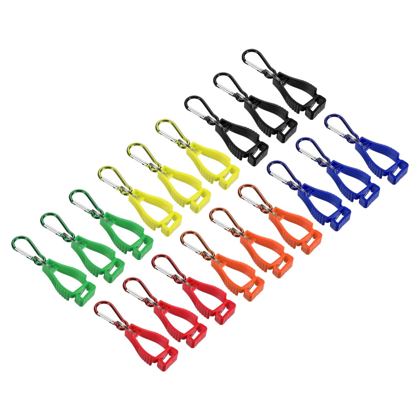 PATIKIL Glove Clips, 18 Pack Gloves Holder Clip Glove Belt Keeper Work Gloves Grabber Helmet Hanger for Construction Worker Multicolor